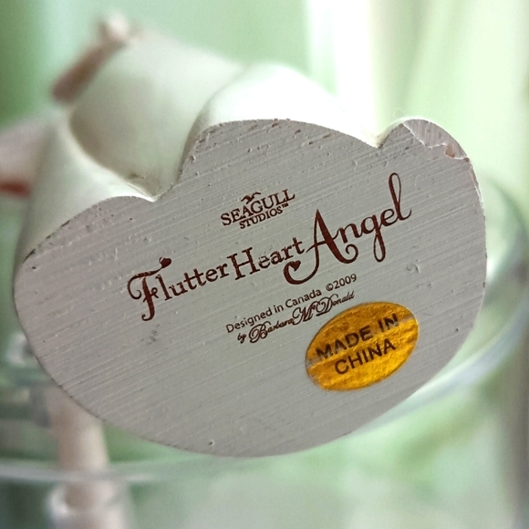 Seagull Studios Ceramic Flutter Heart Angel Figurine 2009, 6"H - Picture 12 of 14